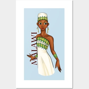 Black is Beautiful - Malawi African Melanin Girl in traditional outfit Posters and Art